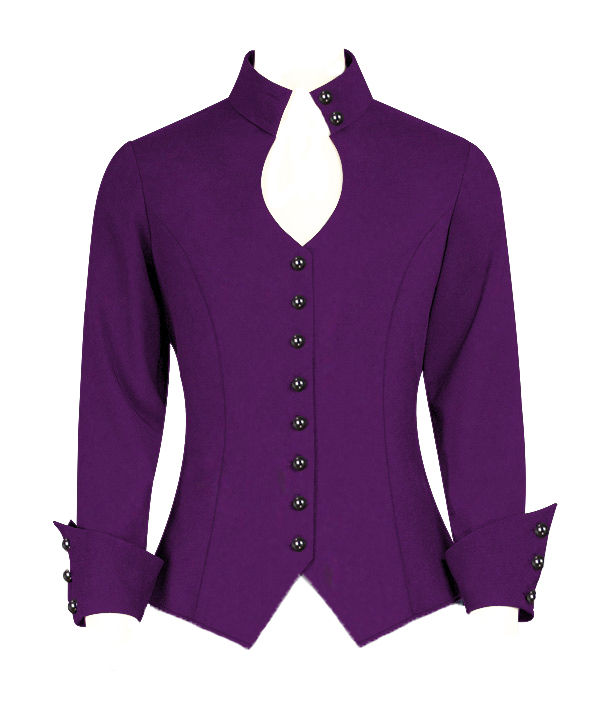 Purple Gothic Jacket Top with Corset Back