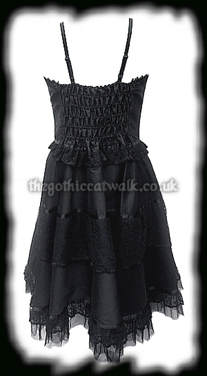 Black Satin Taffeta Party Prom Dress