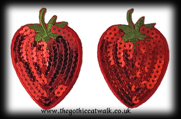 Sequinned Strawberry Burlesque Nipple Covers