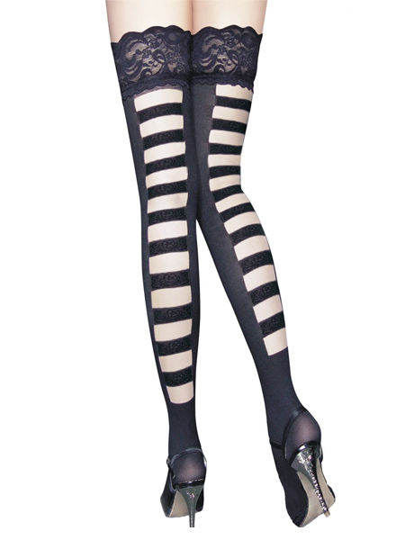 Black Gothic Punk Bandage Hold Ups #1