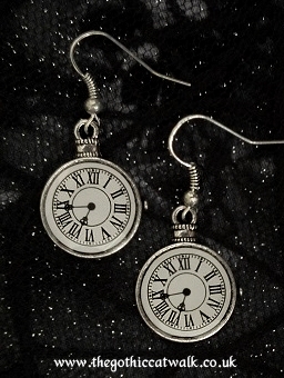 Steampunk Miniature Clock Earrings
