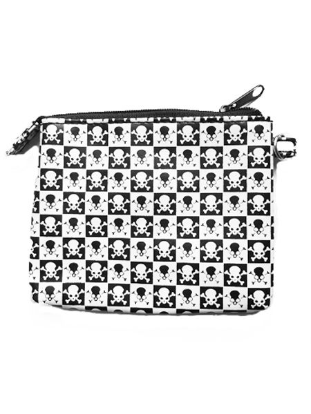 Black and White Mini Skulls Punk Coin Purse