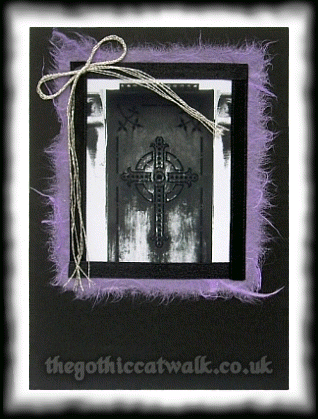 Handmade Card - Cross & Silver Bow