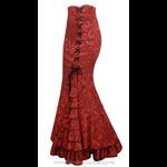 Red Damask Gothic Victorian Mermaid Corset Skirt
