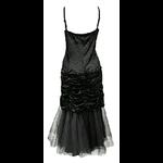Black Velvet & Tulle Long Victorian Gothic Dress - Prom