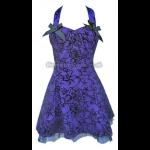 Sexy Purple Halter Neck Gothic Mini Dress
