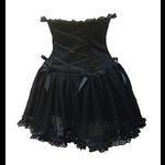 Black Gothic Underbust Corset Tutu Skirt