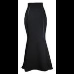 Plus Size Long Black Gothic Corset Skirt - Satin Binding