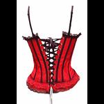 Red & Black Satin Wench Style Corset