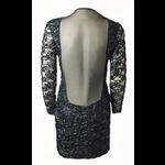 Black Sequin & Ribbon Mini Dress