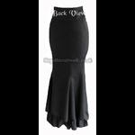 Black Gothic Victorian Ruffle Mermaid Corset Skirt