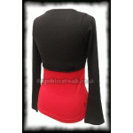 Black & Red All-In-One Shrug Bolero Top