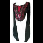 Black & Red Gothic Medieval Ribbon Bodice Top
