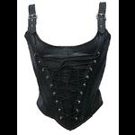 Gothic Punk Black Vegan Leather PVC Corset Bodice