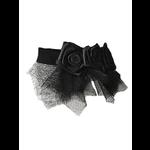 Gothic Burlesque Black Velvet Triple Rose Choker