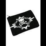 Black Gothic Punk Purse with White Skull