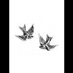Miniature Swallows Rockabilly Stud Earrings by Alchemy