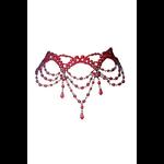 Red Beaded Victorian Gothic Choker Necklace #3