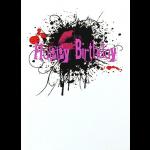 Gothic Punk Birthday Card - Ink Splat