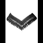 Black V Shaped Beaded Choker