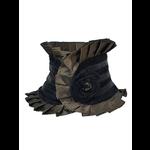 Gothic Steampunk Velvet & Satin Collar - Bronze Frill