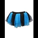 Turquoise & Black Net Gothic Punk Tutu Skirt