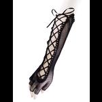 Black Gothic Fishnet Corset Gloves