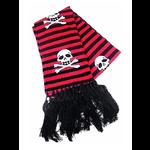 Gothic Punk Black & Red Striped Skull Scarf