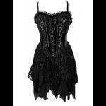 Black Velvet & Lace Gothic Corset Dress - Prom
