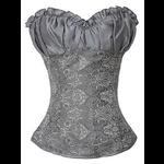 Victorian Pastel Goth Silver Grey Corset