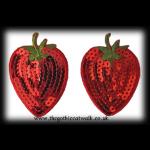 Sequinned Strawberry Burlesque Nipple Covers
