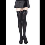 Burlesque Black Thigh High Stockings with Bow