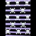 Gothic Punk Greetings Card - Purple Stripes White Skulls