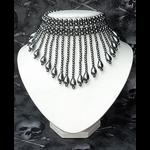 Gunmetal Beaded Collar Choker
