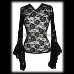 Black Rose Lace Gothic Top