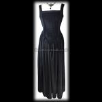 Long Black Velvet Gothic Medieval Dress