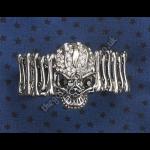 Silver Crystal Skull & Bones Gothic Bracelet