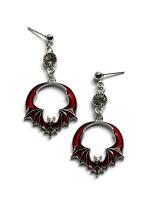 Red Bat Gothic Stud Earrings
