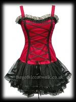 Red & Black Gothic Punk Corset Tutu Dress - Prom