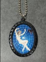Gothic Cameo Necklace - Woman in Web