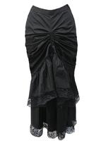 Long Black Gothic Victorian Bustle Mermaid Skirt