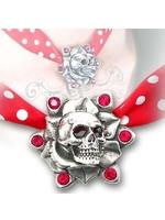 Skull Rose Choker Necklace by Alchemy UL17