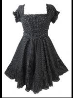 Hell Bunny Black & White Polka Dot Angelica Dress