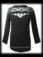Gothic Punk Lace Corset T-Shirt Top