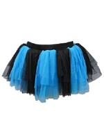 Turquoise & Black Net Gothic Punk Tutu Skirt