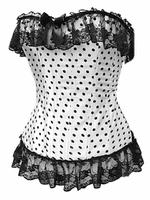White Satin Polka Dot Corset