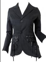 Raven Black Jacket with Red Lining