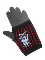 Gothic Punk Fingerless Gloves - Skull with Crown
