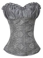 Victorian Pastel Goth Silver Grey Corset