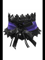 Purple Silk & Lace Gothic Victorian Steampunk Choker Collar